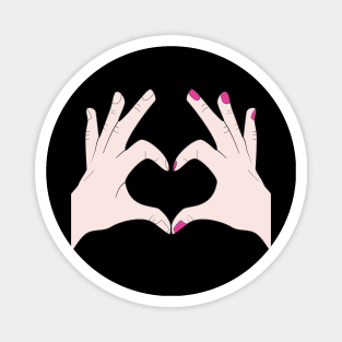 Hands Making Heart Shape Love Sign Language Valentine's Day Magnet